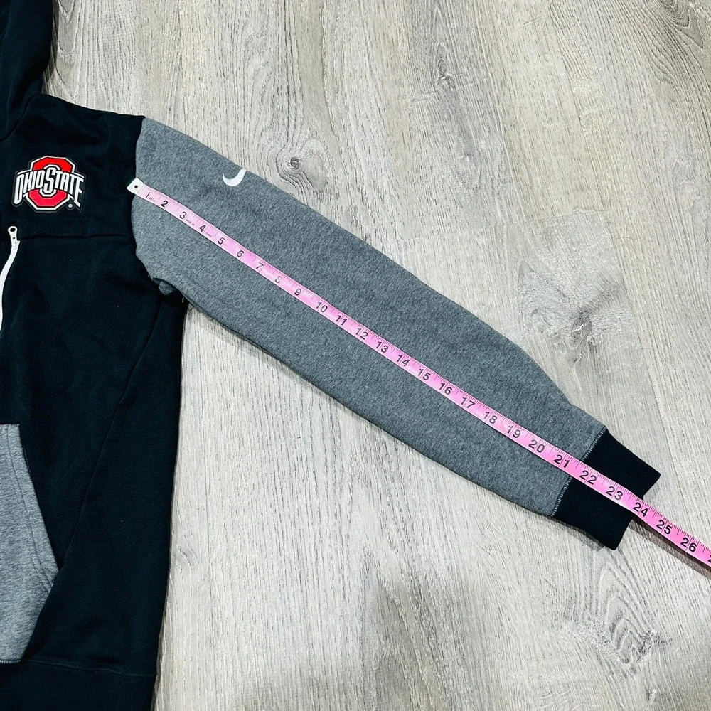 Nike Ohio‎ State Buckeyes Mens Large Hoodie Black Grey Colorblock Pullover L